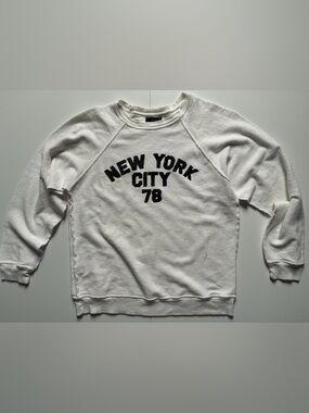 Free People - Retrobrand White 'New York City 78' Crewneck - Medium - Nwot